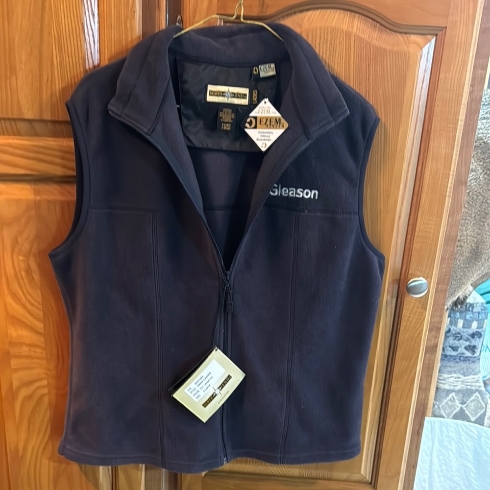 Gleason Men's Navy Zip Up Sweater Vest
